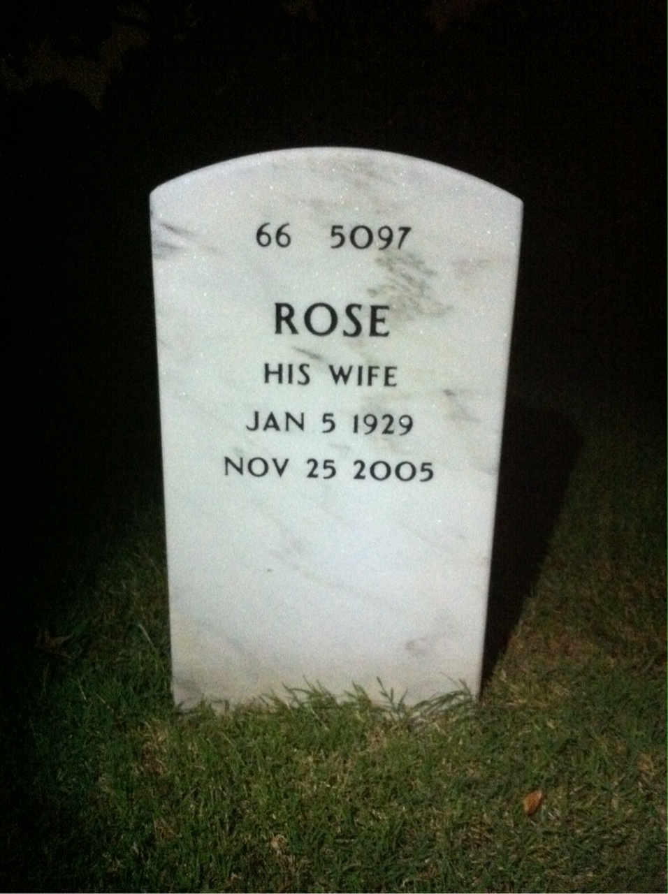 Back of headstone — James Minner