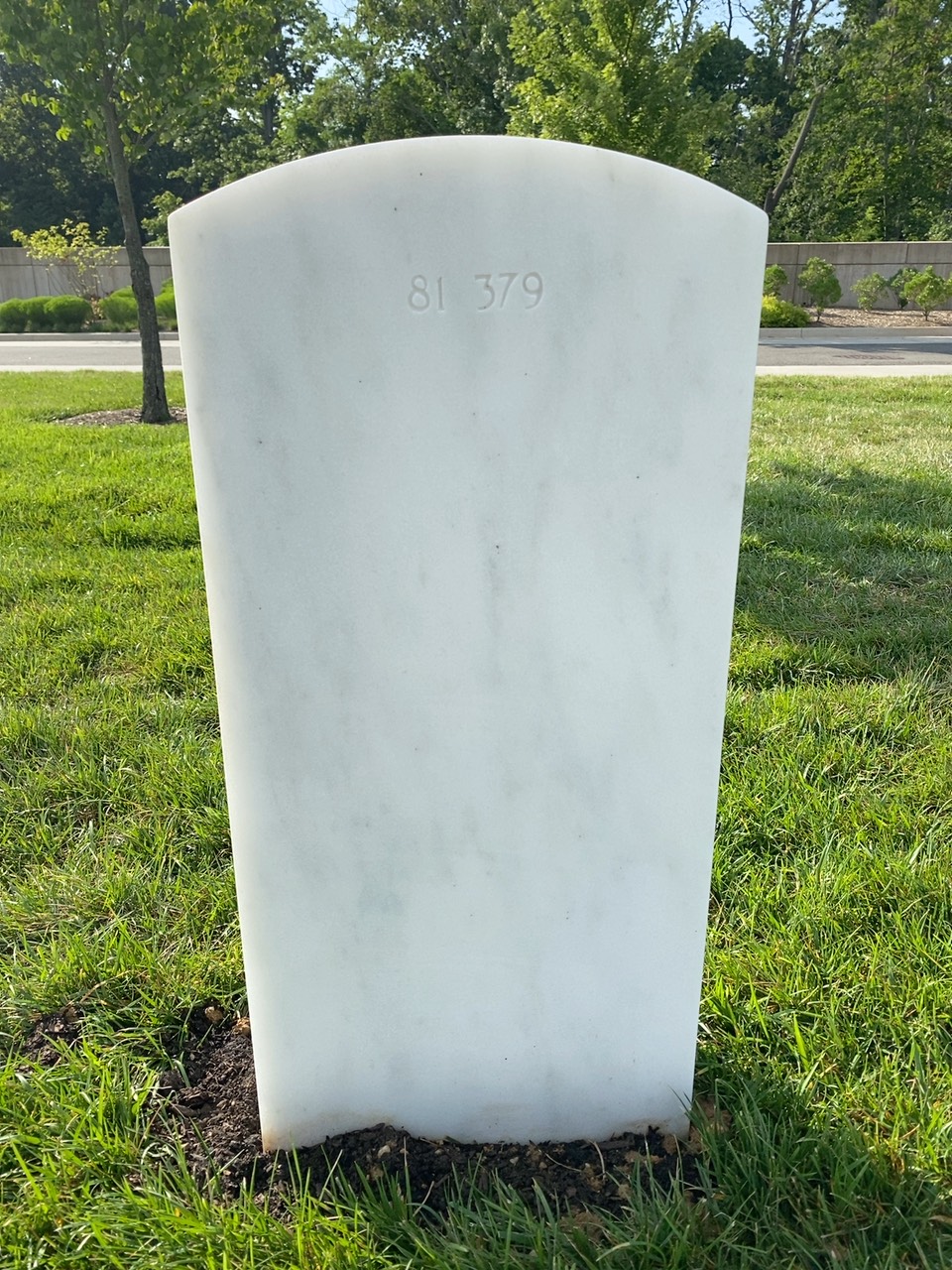 Back of headstone — Wayne Evan Rollings