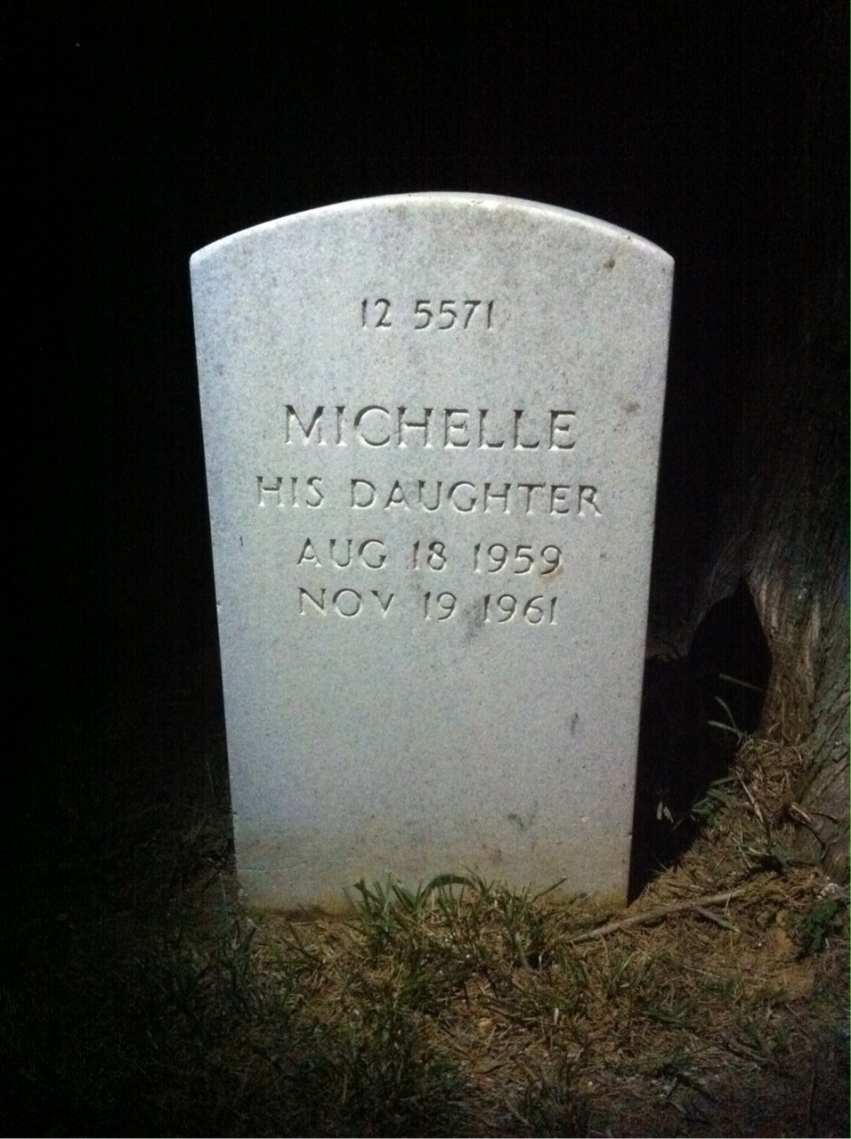 Back of headstone — Michelle Mckenny