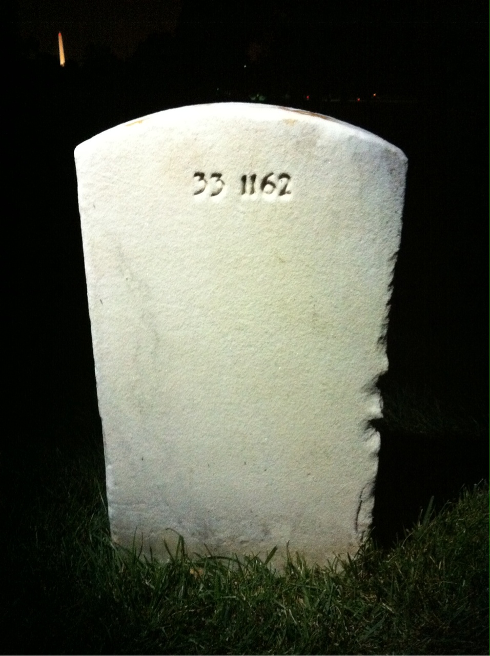 Back of headstone — Guy Moore