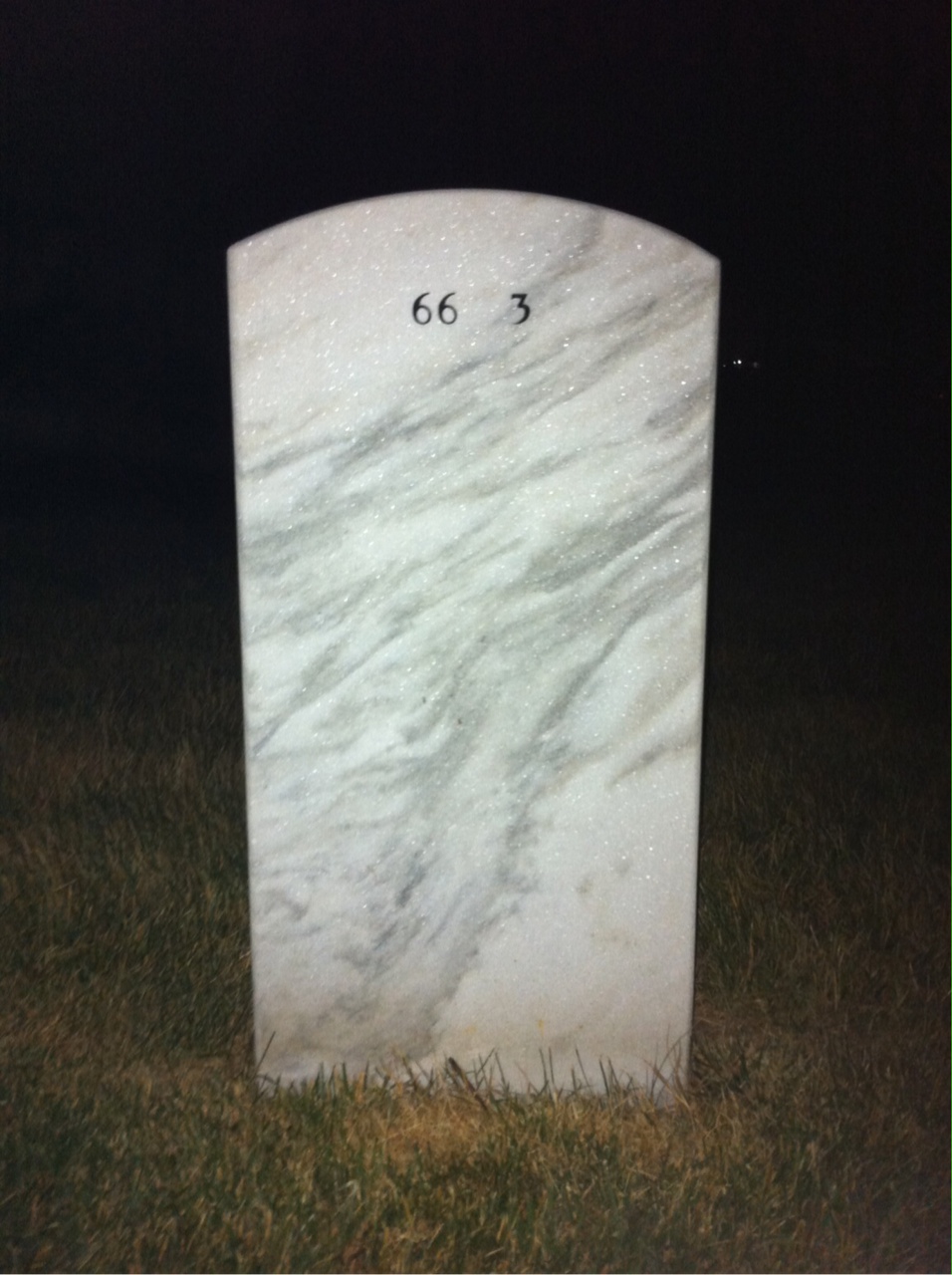 Back of headstone — William Schlesinger