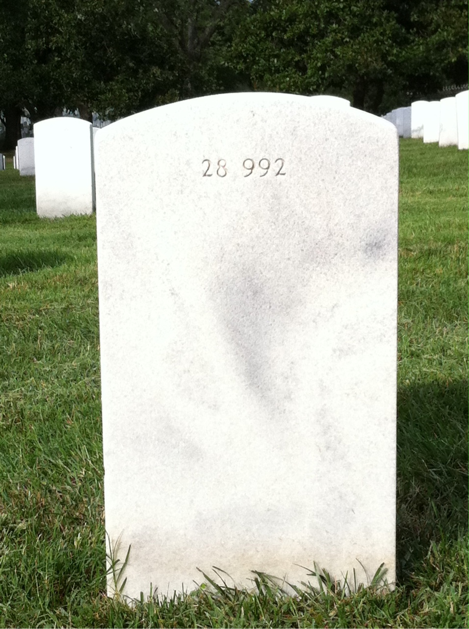 Back of headstone — Ellie Moore