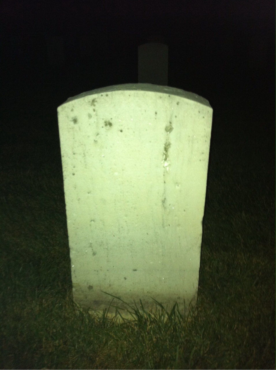 Back of headstone — James Mulvey