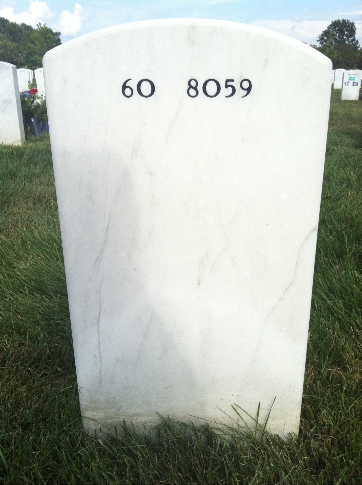 Back of headstone — Jason Butkus