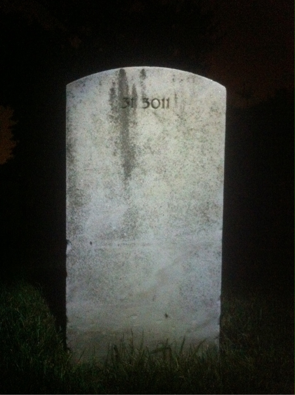 Back of headstone — Myrtle Bain