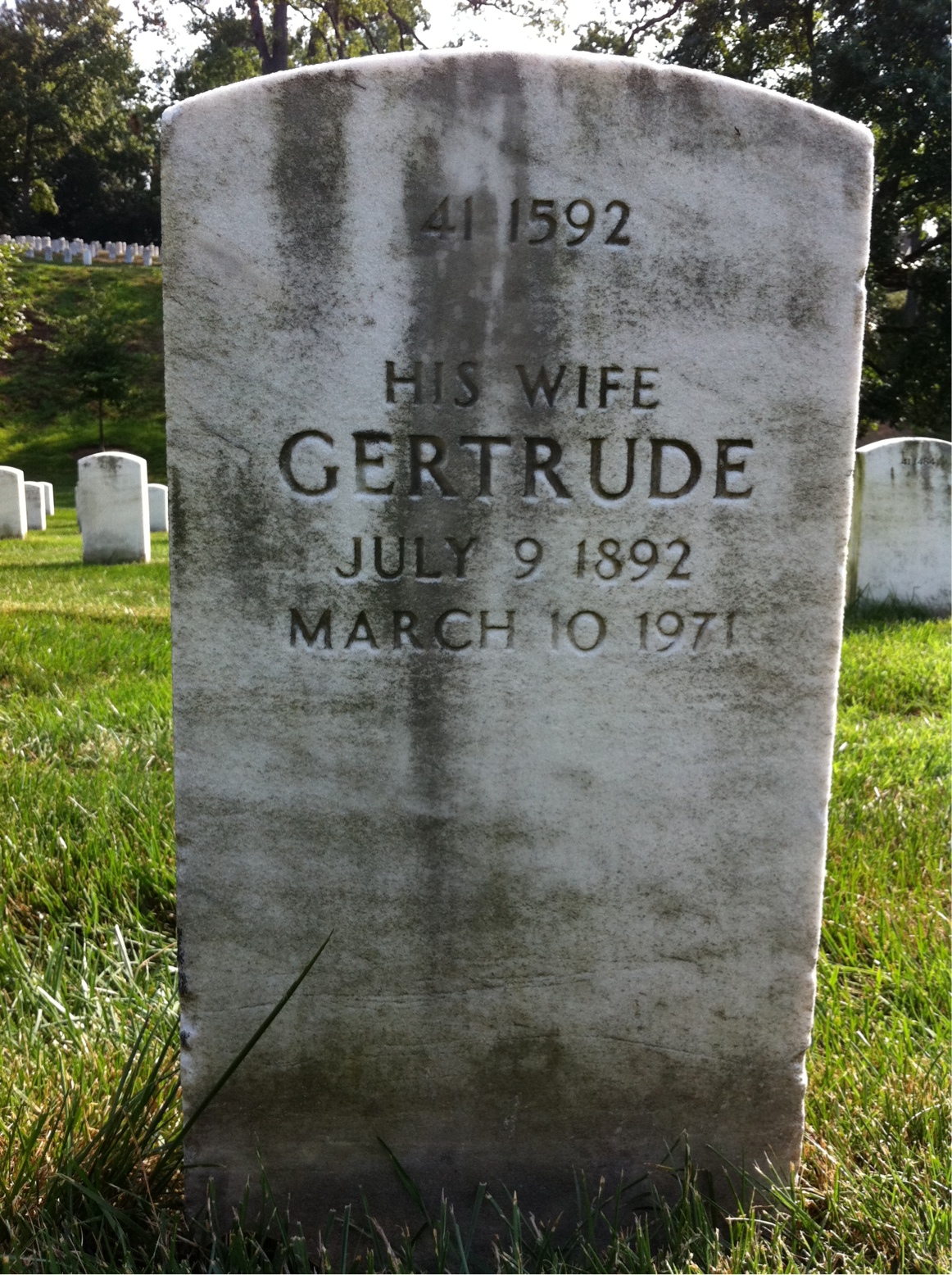 Back of headstone — Edward Mohler