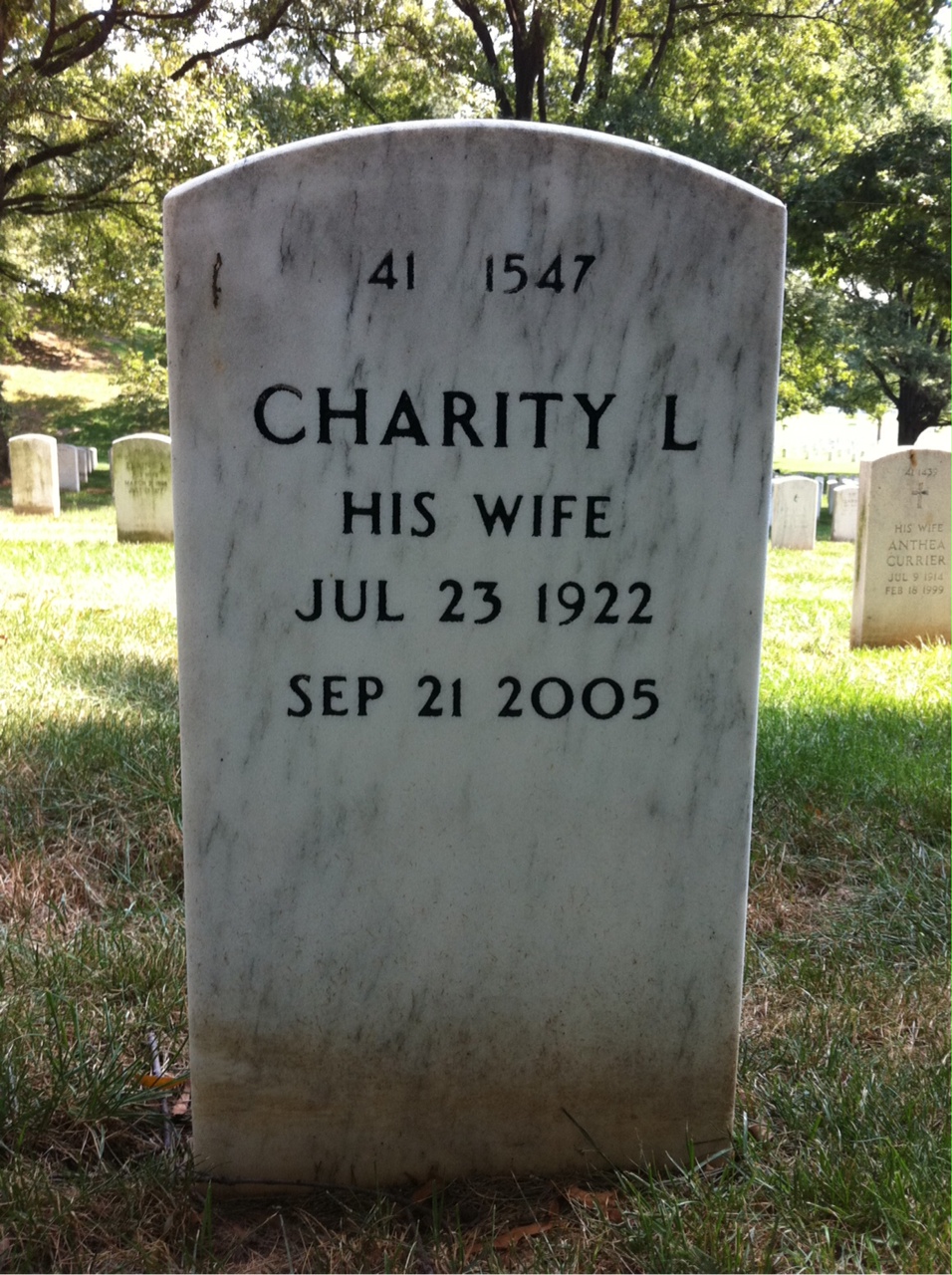 Back of headstone — John Smith
