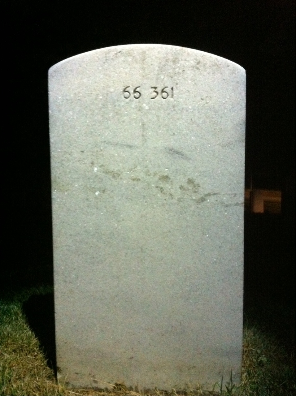 Back of headstone — Alexander Artson