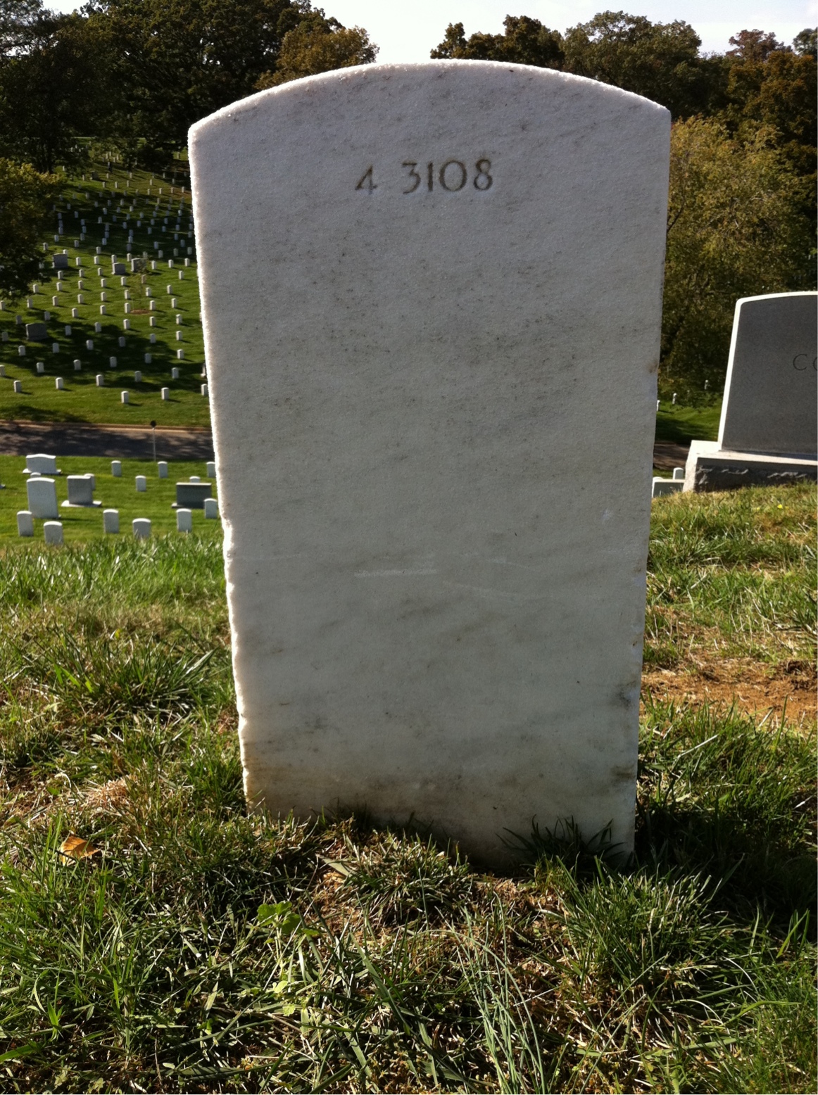 Back of headstone — Elizabeth Morgan