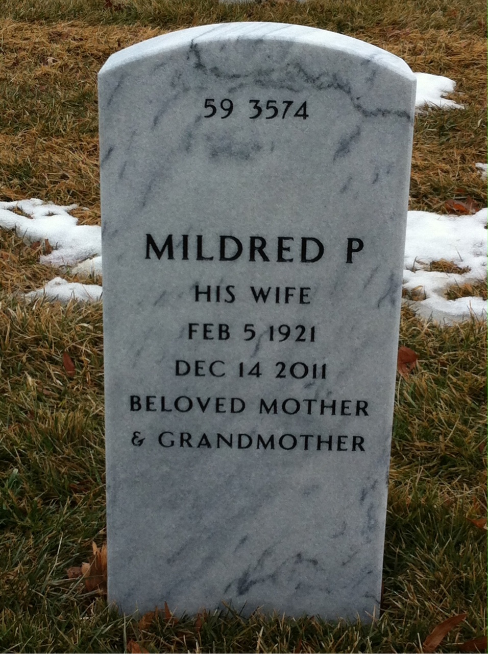 Back of headstone — Russell Smith