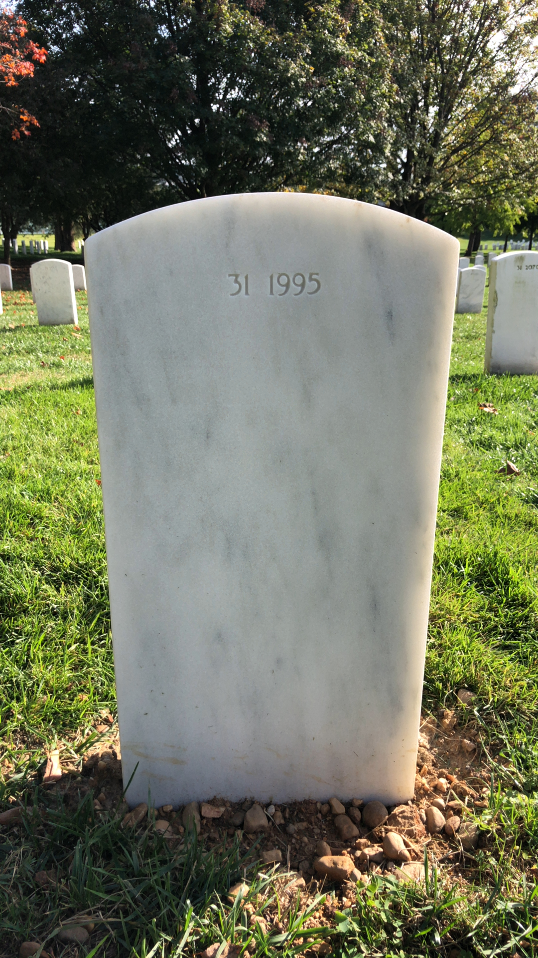 Back of headstone — Michael David Houston