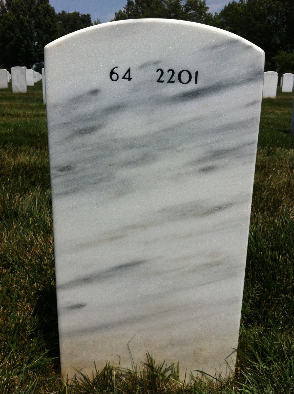 Back of headstone — Charles Hughes
