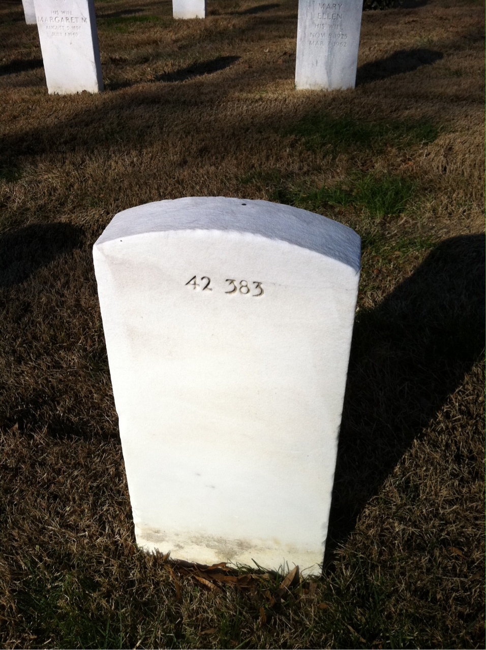 Back of headstone — Thomas John Gaffney