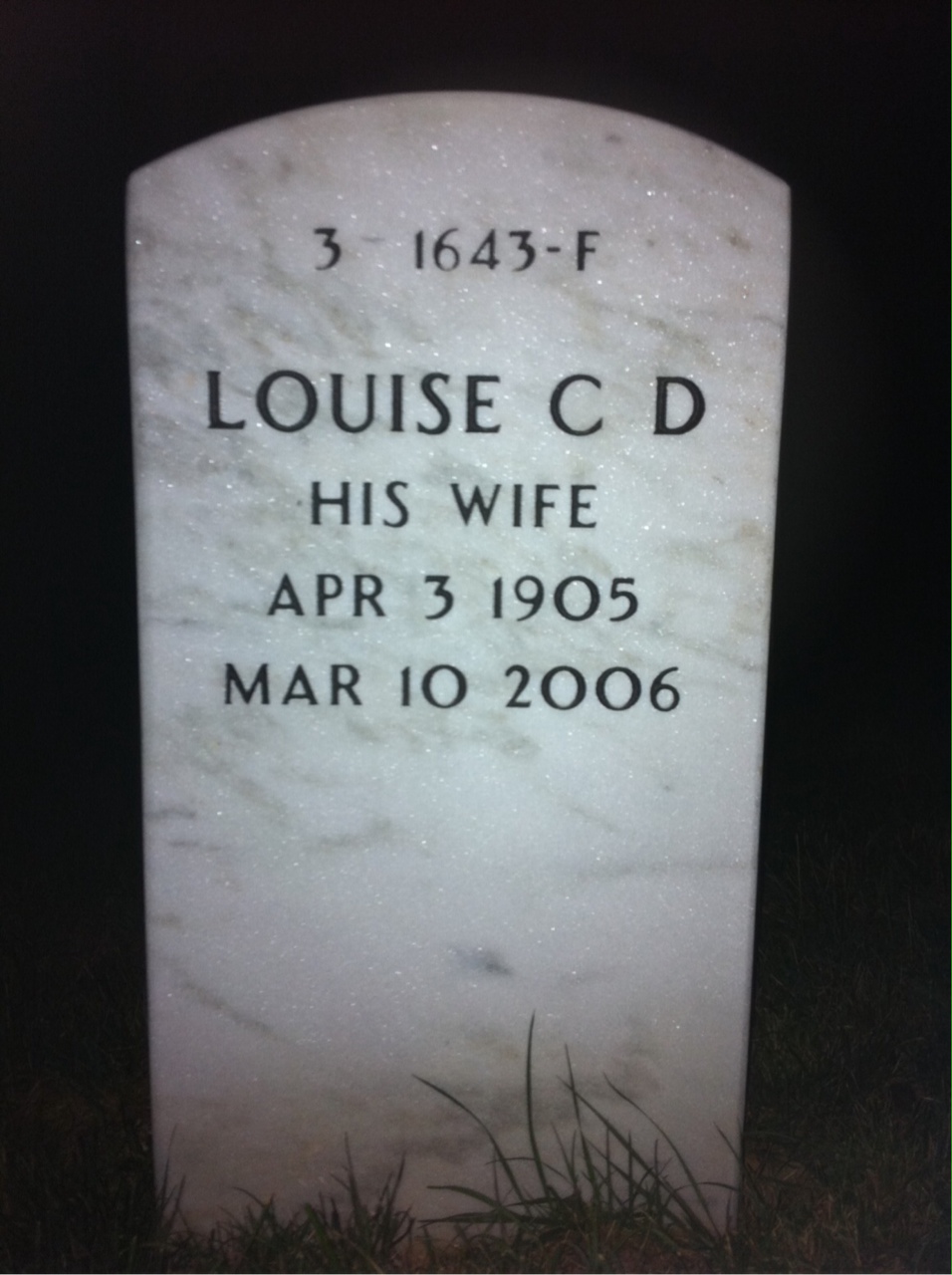 Back of headstone — Bruce Stetter