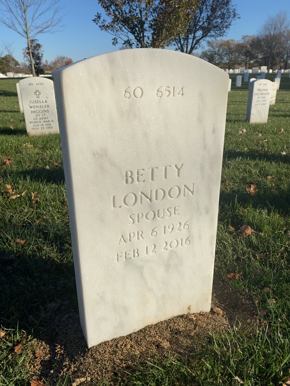 Back of headstone — Robert Hede