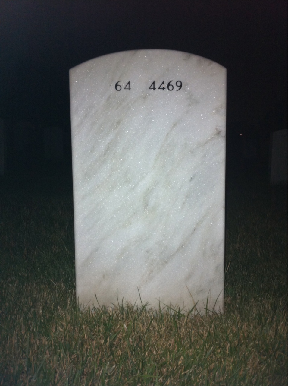 Back of headstone — Kenneth Tobiason