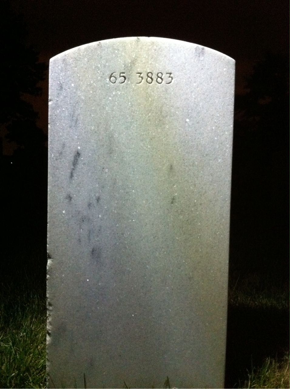 Back of headstone — Charles Morrison