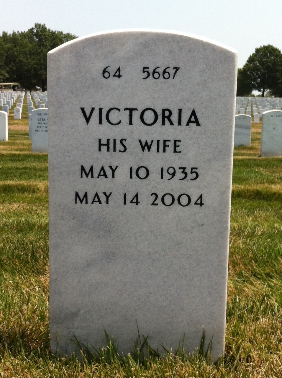 Back of headstone — Frederick Hale