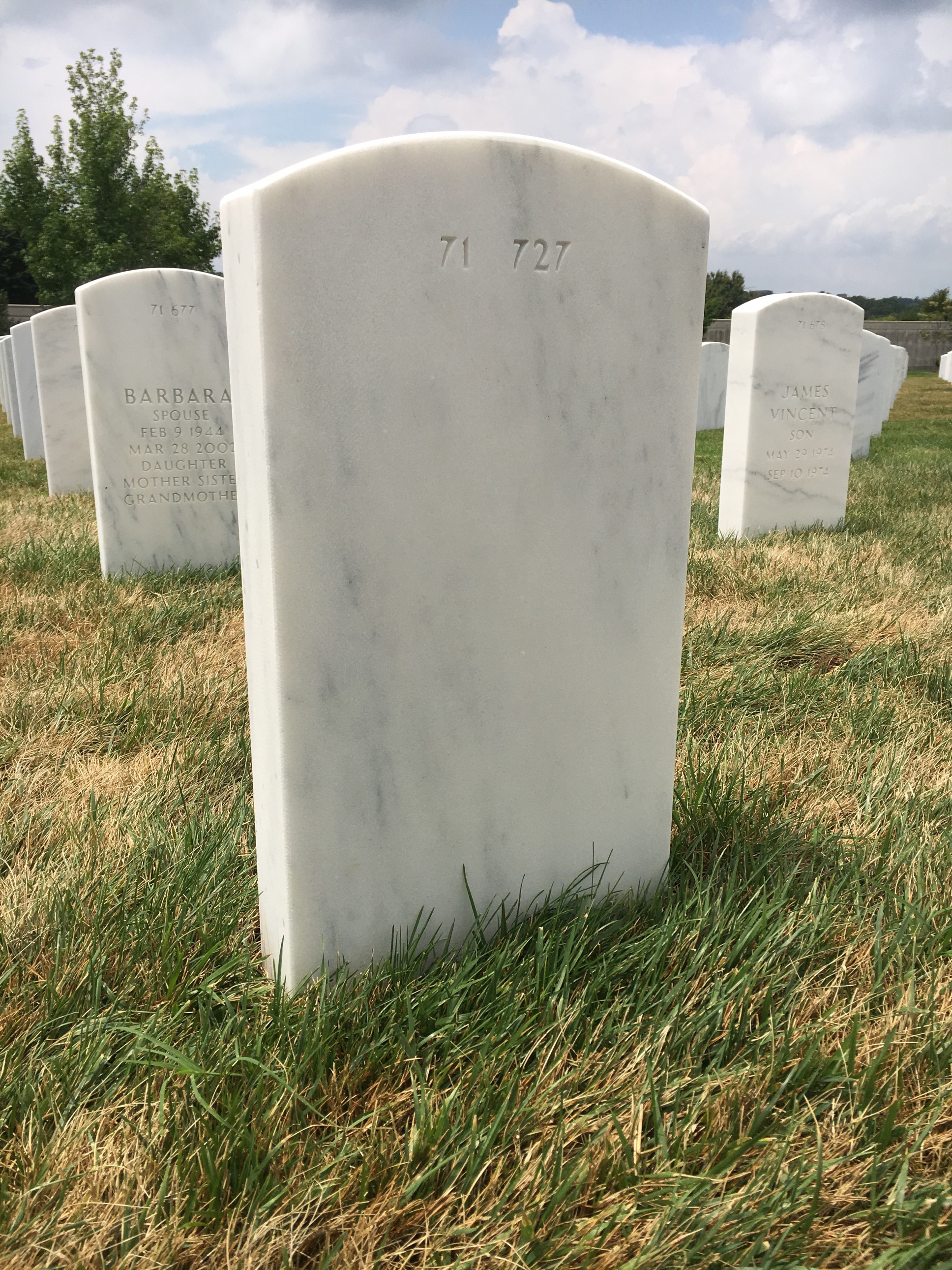Back of headstone — Richard Bauer
