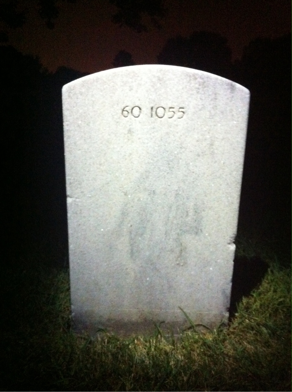 Back of headstone — Merrill Armstrong