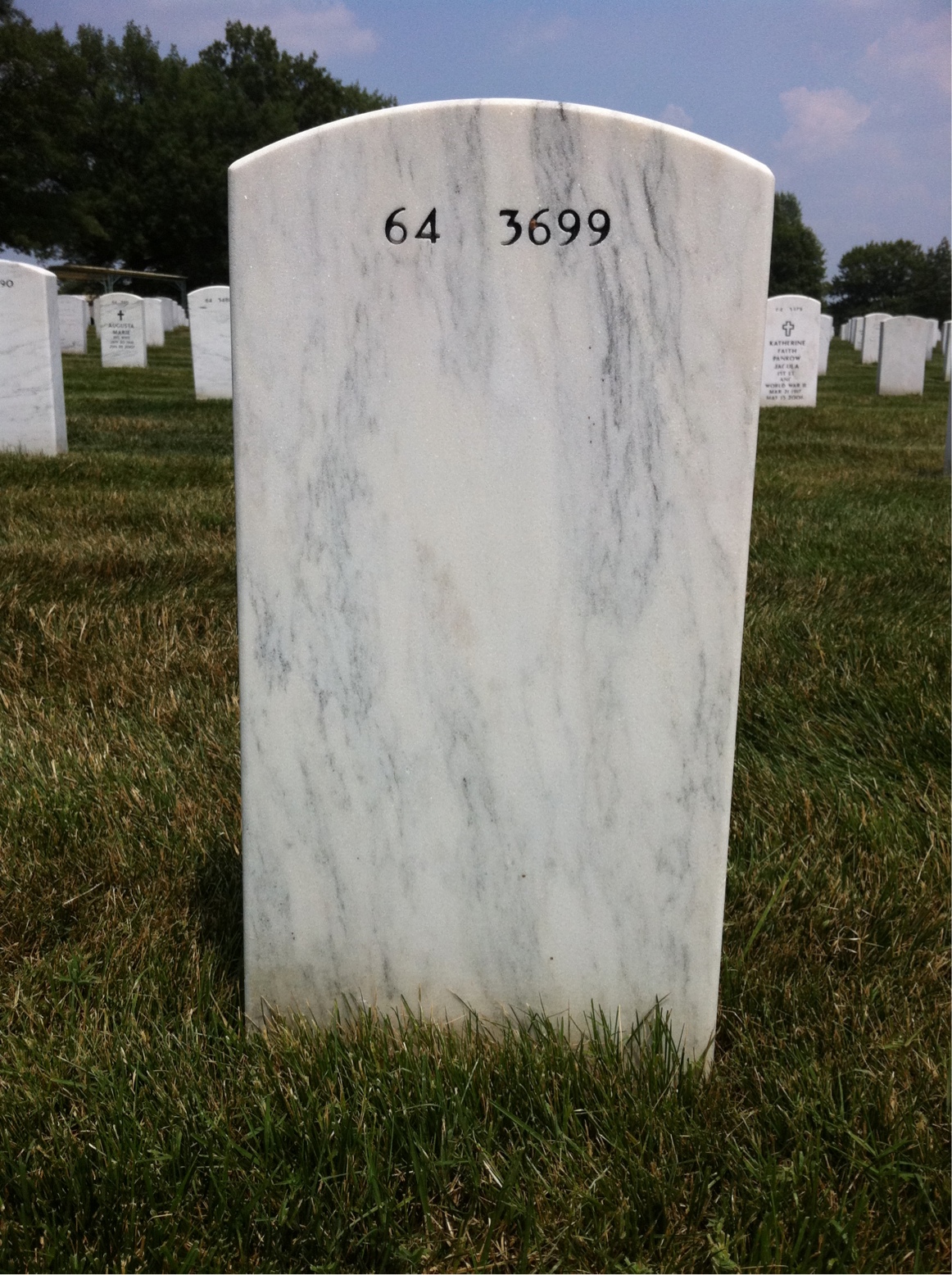Back of headstone — Thomas Gilfillan
