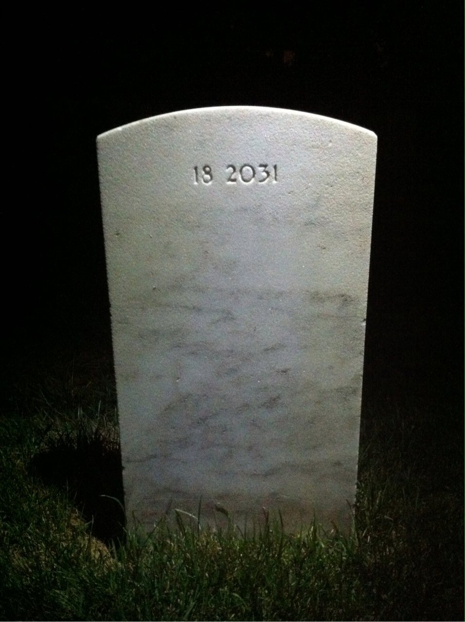 Back of headstone — William Morrison