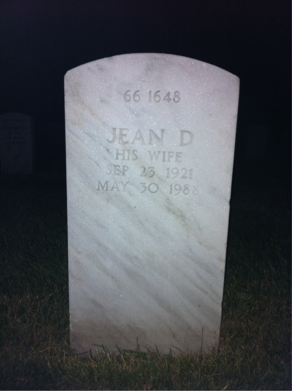 Back of headstone — Irving Mendelsohn