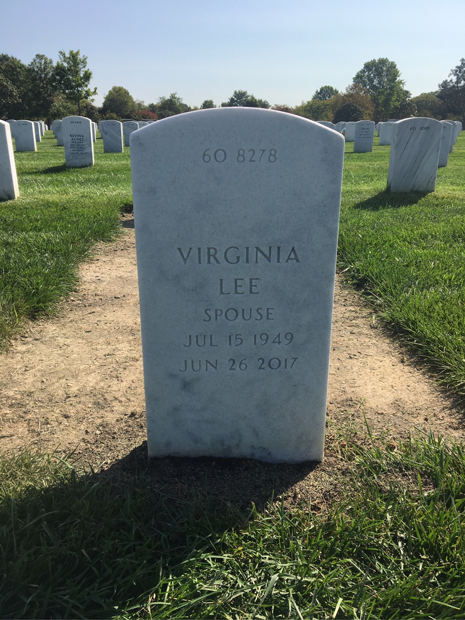 Back of headstone — Gerald Thomas