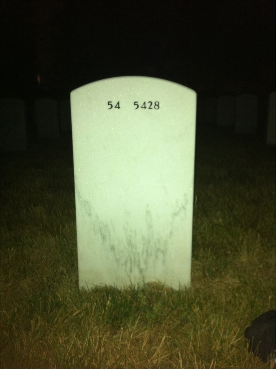 Back of headstone — Herbert Sheer