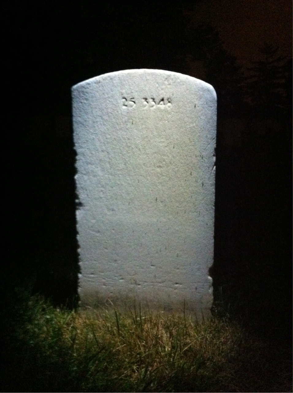 Back of headstone — George Morris