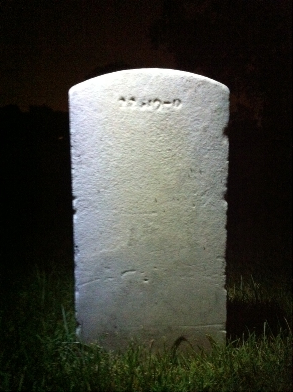Back of headstone — Jewel Adams
