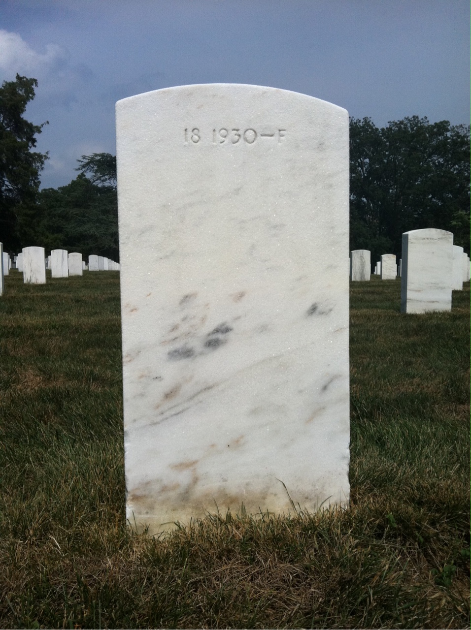 Back of headstone — Alice Airey