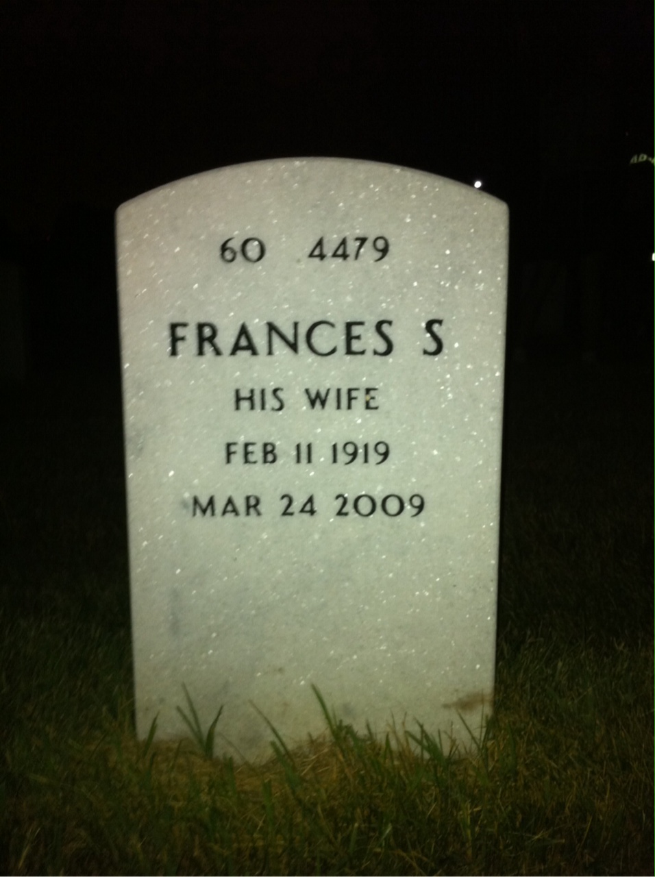 Back of headstone — Merrill Debolt