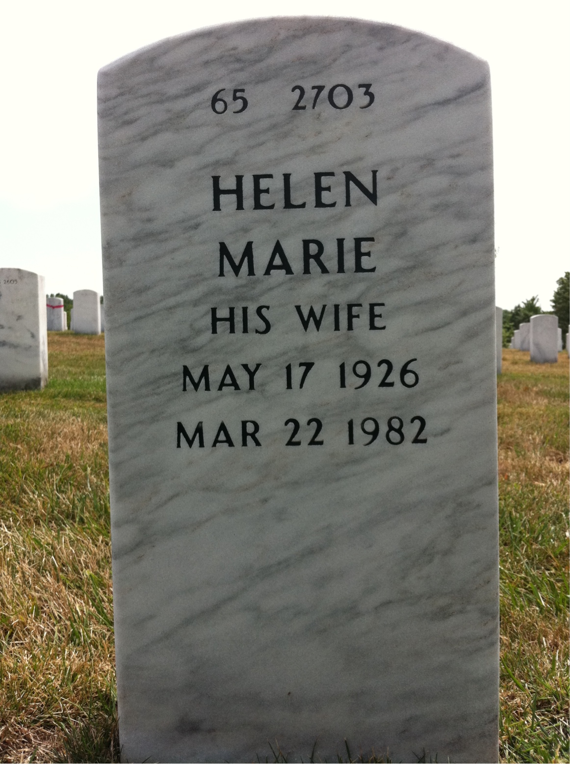 Back of headstone — Otto Unsinn