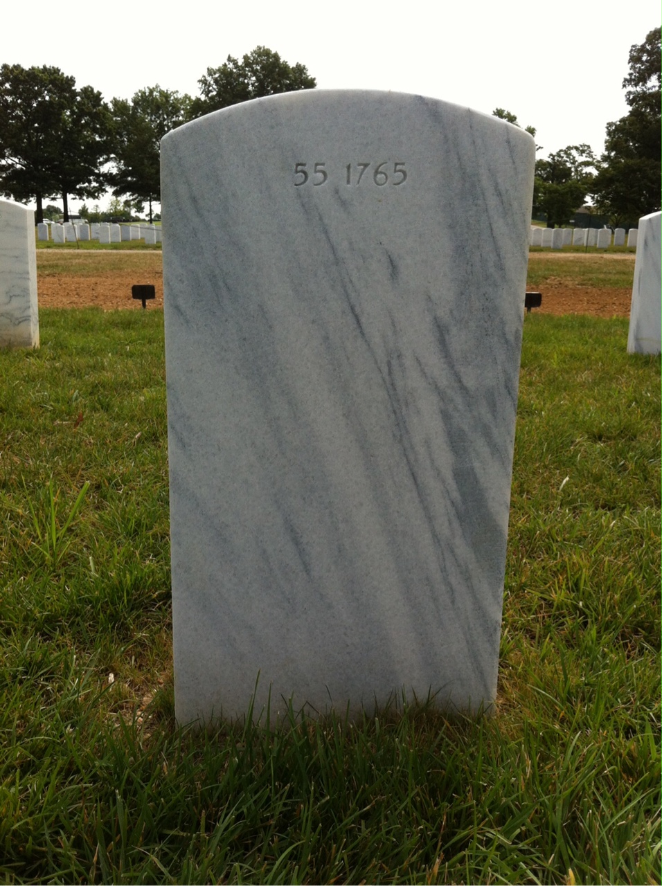 Back of headstone — Robert Cox
