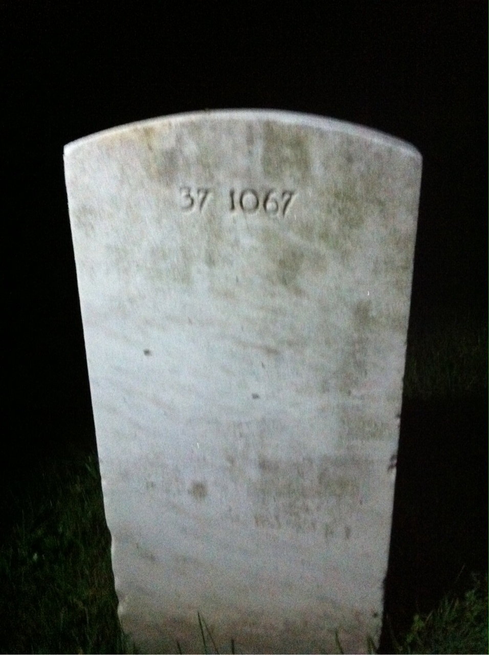 Back of headstone — William Barr