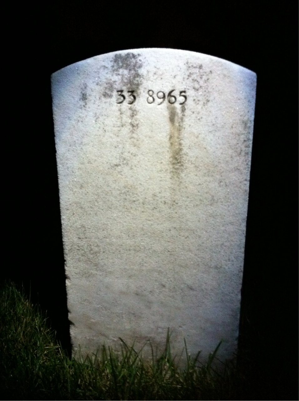 Back of headstone — William M Byrd