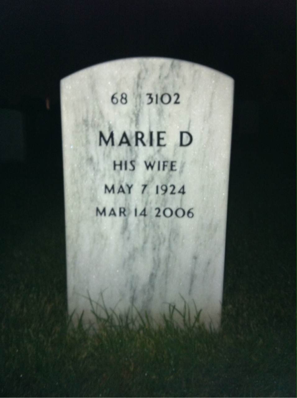Back of headstone — James Nicholson