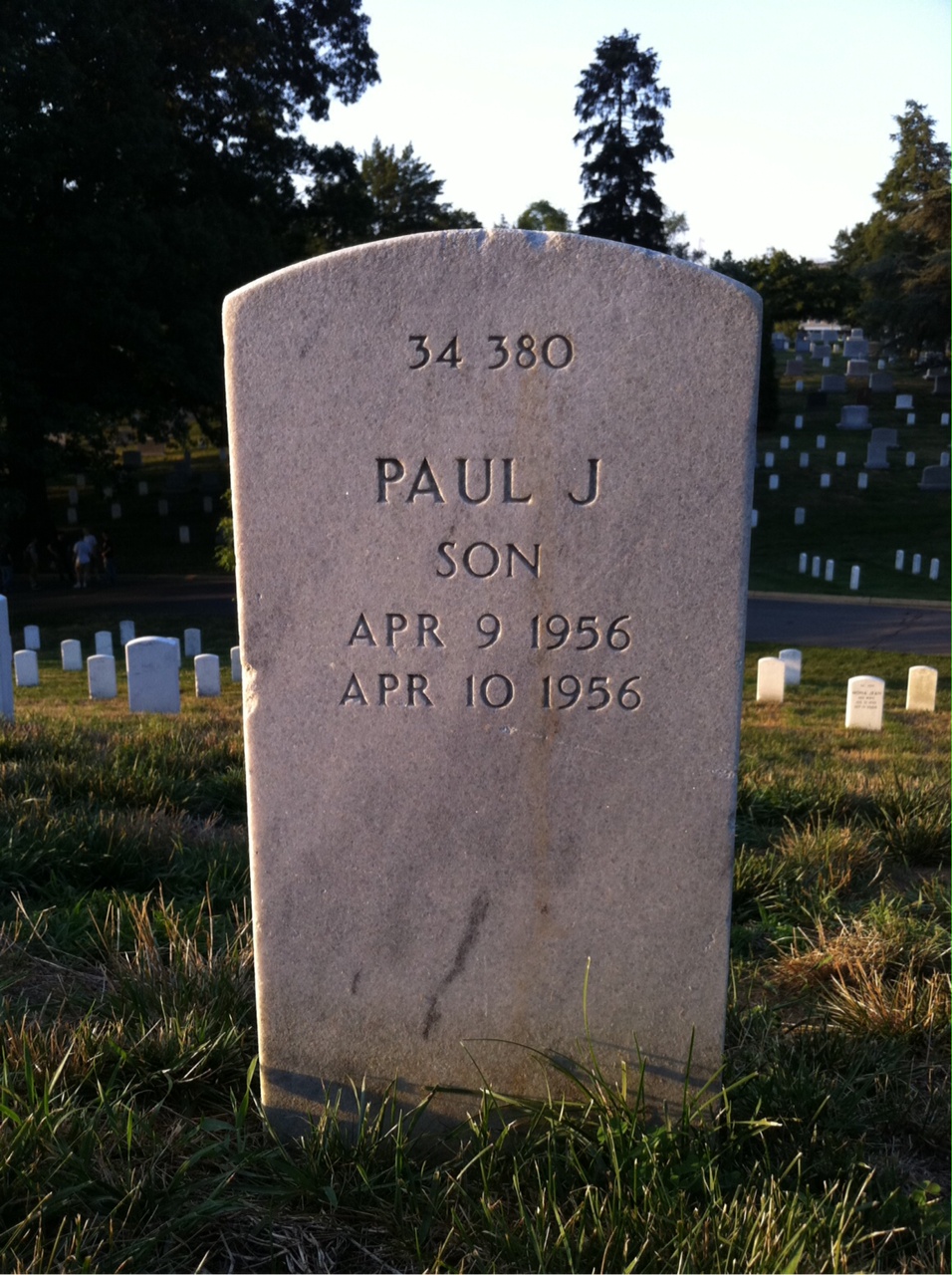 Back of headstone — John Blackwell