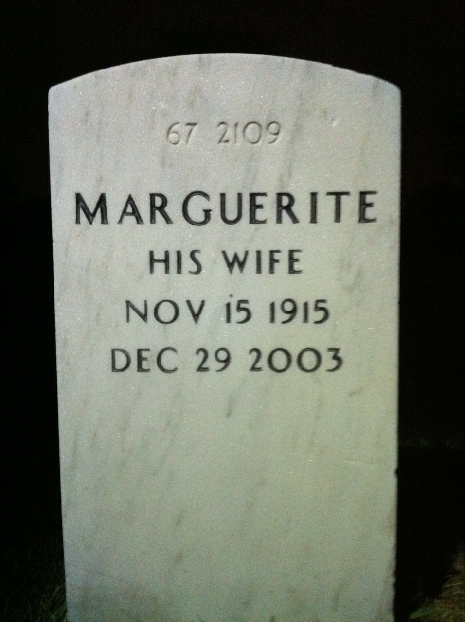 Back of headstone — Albert Dunn
