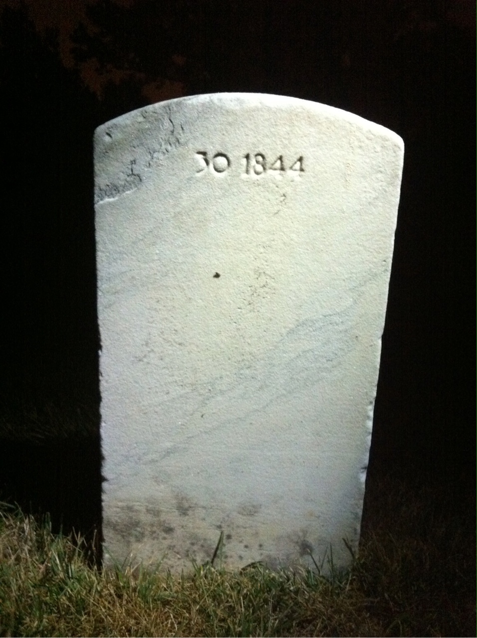 Back of headstone — Madeline Adams