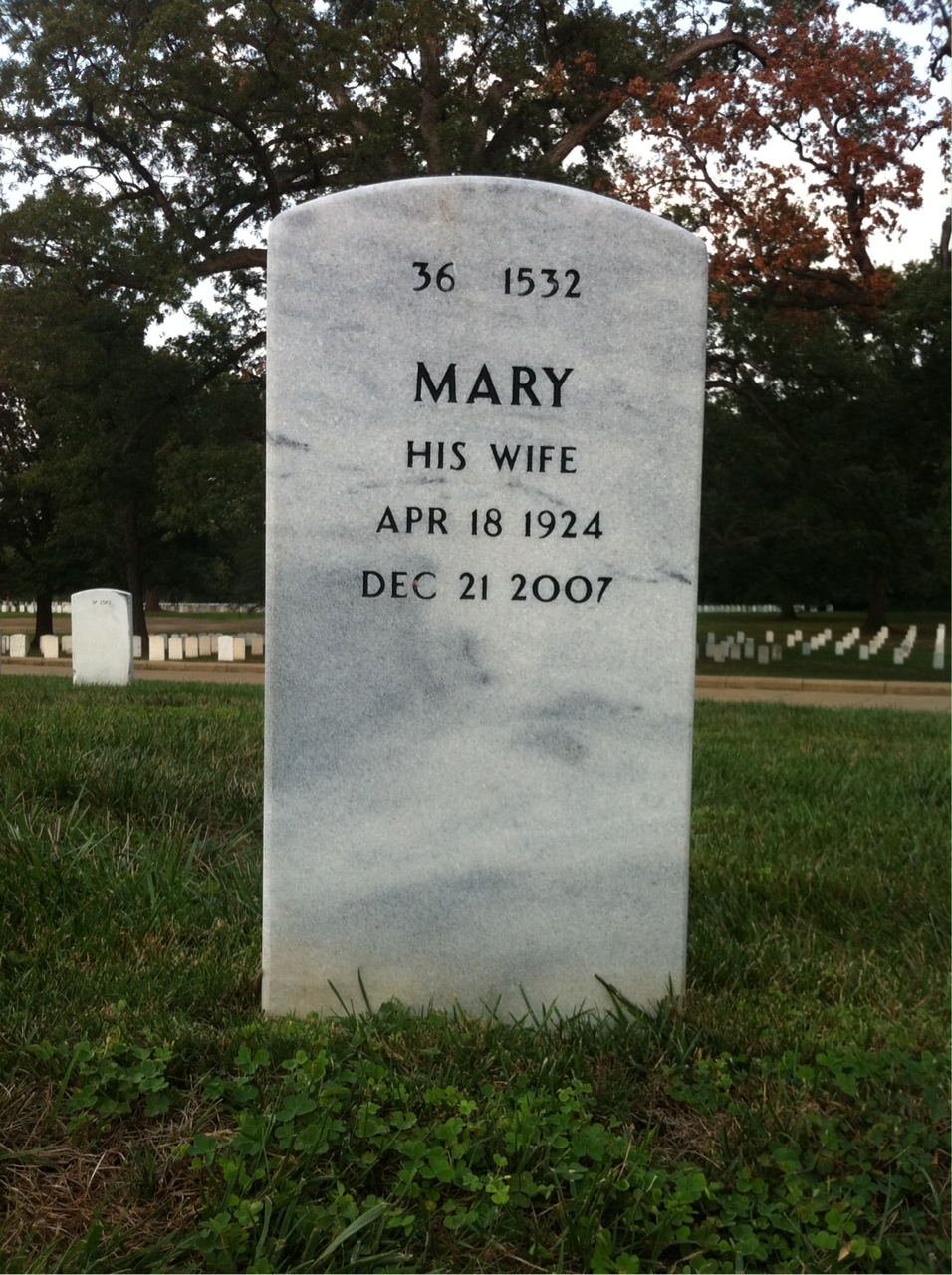 Back of headstone — John Scott