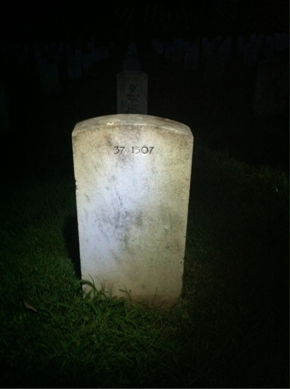 Back of headstone — Arthur Alderton