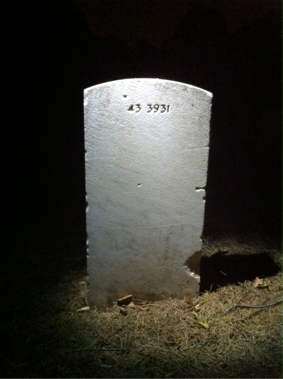 Back of headstone — Simeon Tolar