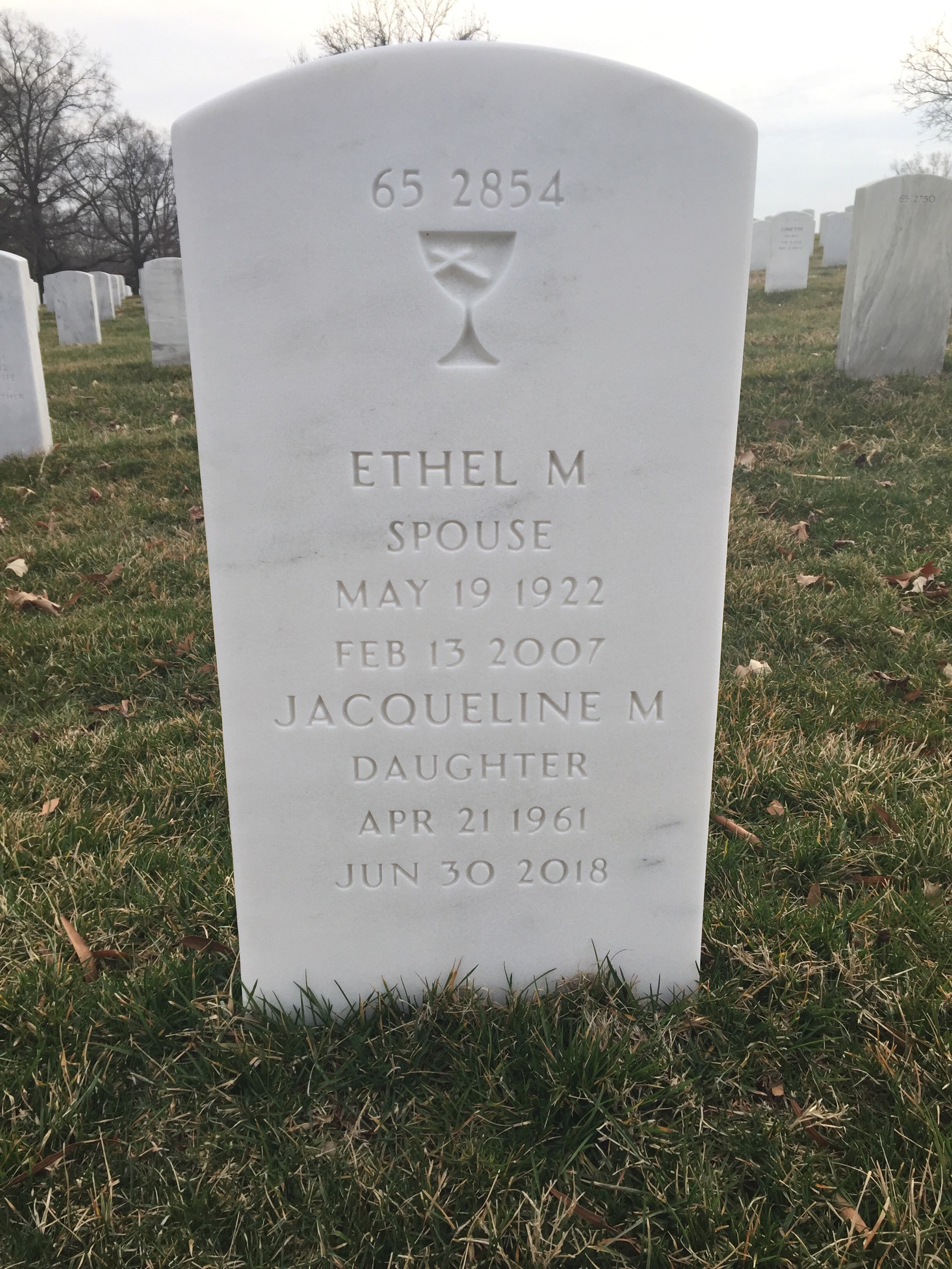 Back of headstone — James Monahan