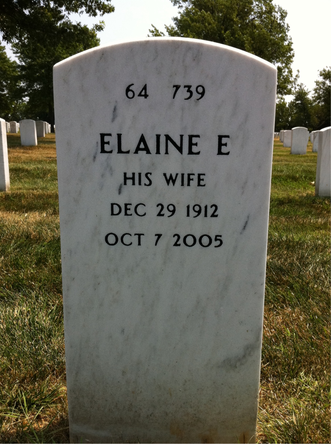 Back of headstone — James Crumley