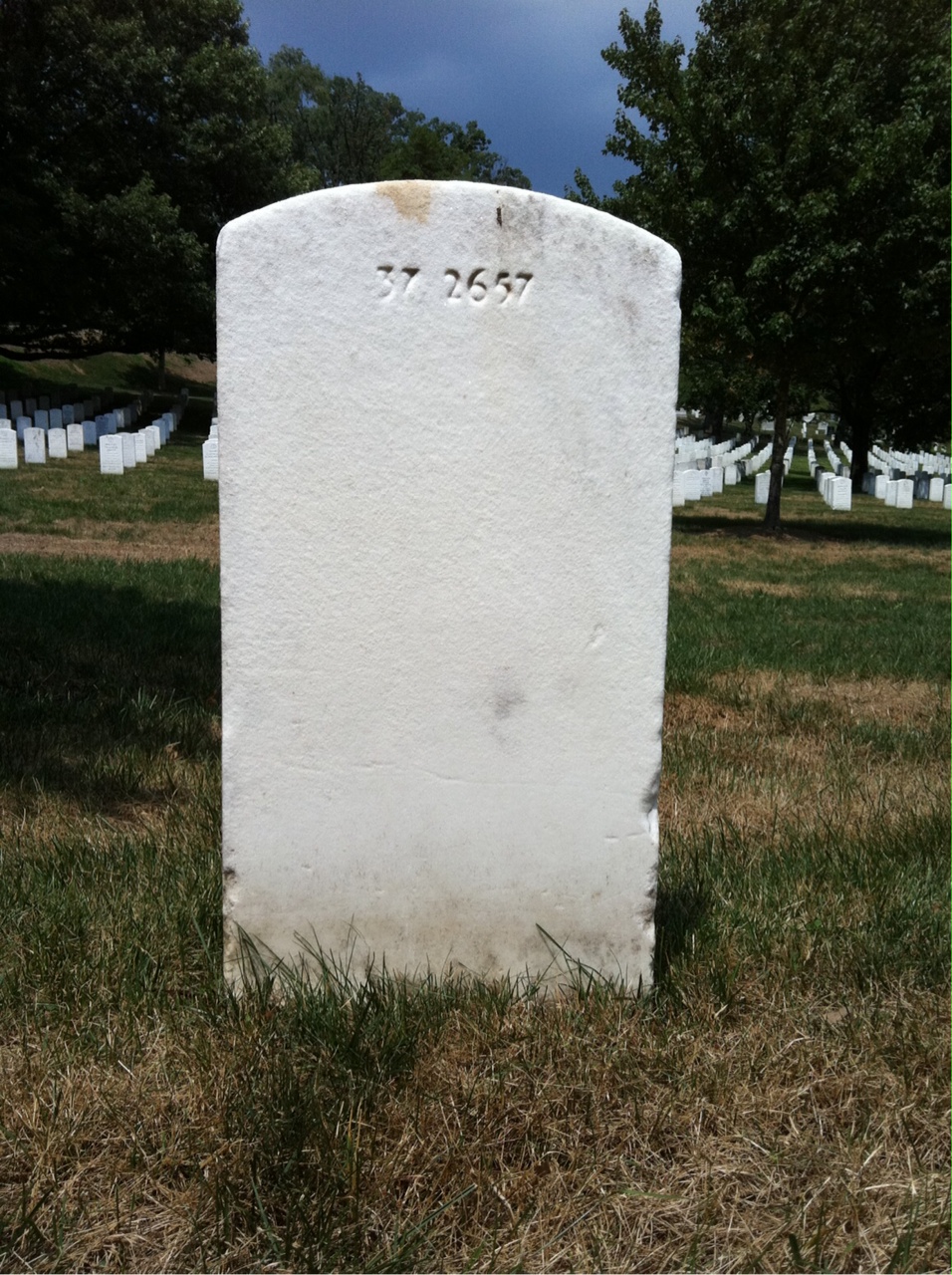 Back of headstone — Albert Allison