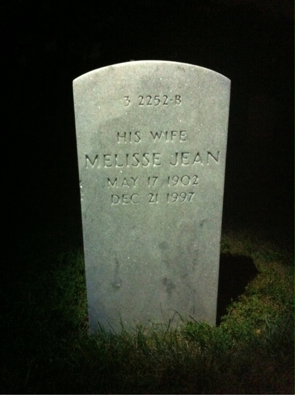 Back of headstone — Howard Mckay
