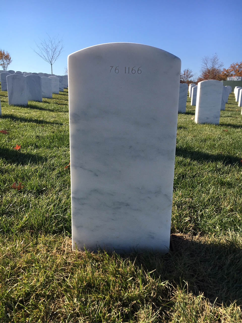 Back of headstone — Harold Barroner Smith