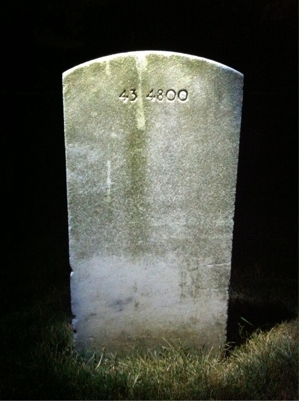 Back of headstone — Valley Anderson